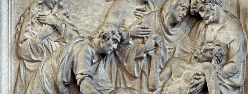 Relief carving of Jesus