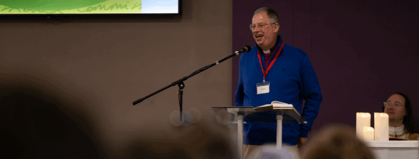 Bishop Steven delivers his sermon at the clergy conference 2025