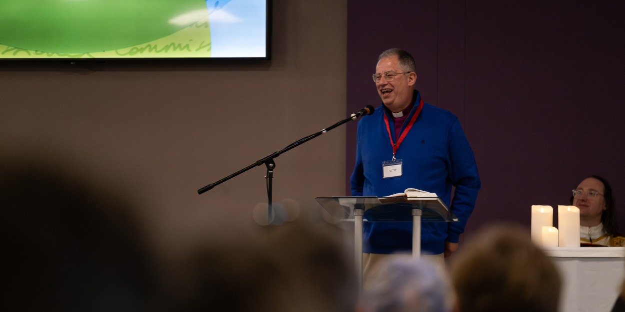 Bishop Steven delivers his sermon at the clergy conference 2025